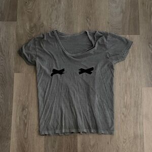 Gray Women’s oversized Graphic Tee